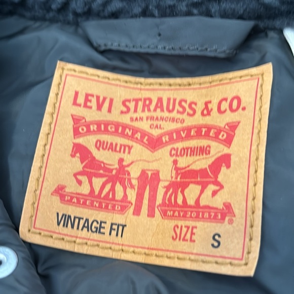 Levi’s men’s black vintage fit Sherpa jacket size small - Picture 8 of 10